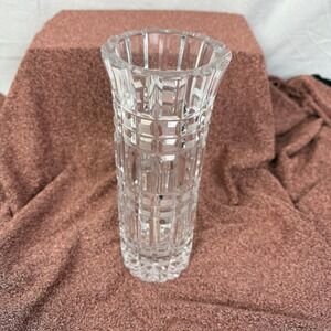 Vintage 1970s Cut Crystal Vase 10 1/4" Gusevskoy Crystal U.S.S.R.